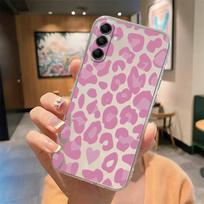 Rožinės Panteros telefono dėklas, skirtas Samsung Galaxy A56 A16 A17 A07 A06 A37 A57 A32 A22 A26 A36, Marmurinis Meninis Skaidrus Dangtelis Samsung Galaxy A16 balta