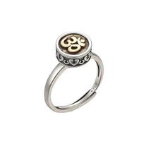 Silver Retro Buddhist Prayer Wheel Ring Six-character Mantra Ring Rotating Decompression Ring Good Luck Women Ring 1