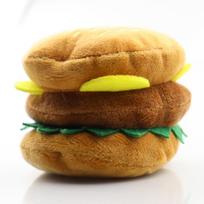 Pluostinis žaislas šunims ir katėms, pypsiantis kramtomasis žaislas, greito maisto formos