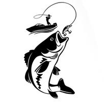 Removable Fish Car Decal Strong Adhesive Backing Safe On Paint Various Styles From Small Letters To Large Fishing Scenes