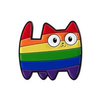 Vaivorykštės Katės Emalio Smeigtukai Individualūs LGBT Pasididžiavimo Vėliavos Sagės Atlapo Ženkliukai Drabužių Gyvūnų Papuošalai Dovana Draugams