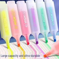 Fluorescent Candy Color Marker: Teacher-Recommended Highlighter for Students Beveled Tip mėlyna