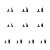 10 Set Punk Spikes Apparel Decoration Spikes Alloy Rivets Fashion Accessories for Leathercraft Rivet Studs and Projects