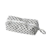 Dotted Print Fabric Pencil Case Big Capacity Pen Pouches Travel Makeup Storage Bag for School Offices Travel Daily Use balta