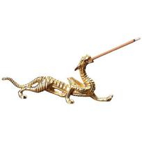 1vnt metalinis auksinis drakono smilkalų degiklis Dragon smilkalų laikiklis Mini sandalmedžio smilkalų aromaterapinis namų biuro dekoras 1PC