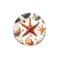 Sea Turtle Coaster, Ocean Beach Themed Wood Drink Mat for Home Cafe, Non Slip Heat Insulation Table A