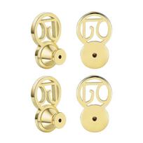 Set of 4 Secure Earring Backs Studs Oval Shape Locking Clutches Secure Locking Backing Earring Plugs for Delicate Ears auksas