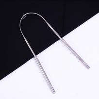 Stainless Steel Tongue Scraper Cleaner Fresh Breath Cleaning Tongue Care Tools one size