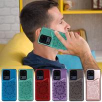 Suitable for Samsung S20 plus shell S20FE fashion embossed card bracket anti-drop protective cover S10 Samsung s20 mėlyna