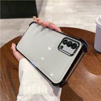 Case for Xiaomi Redmi 9T Electroplated Color Border Clear Phone Casing Cover Redmi 9T juoda