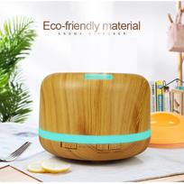 500ML Creative Muji-Style Aroma Diffuser: Indoor Humidifier & Seven-Color Night Light EU Standard balta