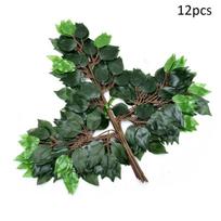 Plant Not Easy Deform Home Decor Artificial Leaf Fake Flower Simulation Banyan Engineering Modeling Brown Pole