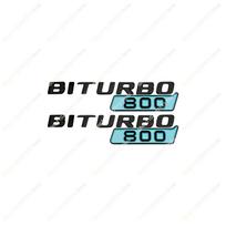 Glacier Blue ABS BITURBO 700 800 900 Logo Car Fender Trunk Emblem Decals Sticker G Class G700 G800 G900 W463 W464 Glacier Blue