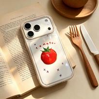 Tomatoes are suitable for anti-drop contrasting colors Apple 17/16 Pro mobile phone case Spring OPPO Xiaomi creative iPhone15 Apple 11