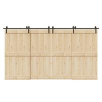 Vidaxl Sistema stumdomoms durims montuoti, 400 cm, Plienas, Juoda