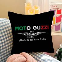 Moto G-Guzzi Motorcycle Logo Lucky Dragon Pillow Cover Sofa Cushion Cover Home Room Decoration Children Gift Peach skin 18*18(CM)-1Pcs