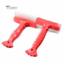 Smeigtukai Double Rows Pet Slicker Brush Grėblys Grooming Comb