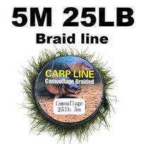 5M Karpinės meškerės valas Švininis valas Camo pintas valas Realistiškas žolių valas Karpio plauko Chod rig Hooklink Meškeriavimo reikmenys Valas 5M 25LB Braid line
