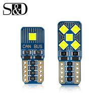 1vnt T10 W5W Led Canbus WY5W lemputės be klaidų 194 168 LED itin ryškus automobilio salono šviesos prošvaisa šoninis žymeklis, automatinė lemputė 12V 2SMD Chips balta