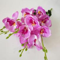 Dirbtinių gėlių orchidėjų vestuvių puokštė Phalaenopsis vakarėlis Namų dekoras Miegamojo papuošalai Šilkinė gėlė violetinė