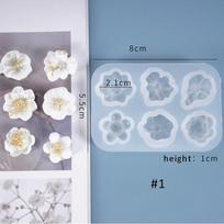 DIY Crystal Epoxy Mold Small Flowers Decoration Whole Board Multi-Specification Daisy Silicone Mold 3 gray