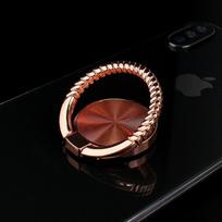 Universalus piršto žiedas mobiliojo telefono laikiklis plonas metalinis išmaniojo telefono stovas skirtas iPhone Xiaomi Samsung iPad planšetinio kompiuterio laikiklis Magnetinis automobilio laikiklis ruda