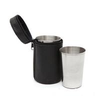 4 vnt./rinkinys Nerūdijančio plieno klubo kolbos puodelis Nešiojami 30Ml/70Ml/150Ml vyno puodeliai su odiniu dėklu Lauko stalo reikmenys Mini kavos arbatos alaus puodelis S