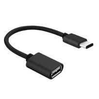Aukštos kokybės Mini Plug Play USB Type-C Micro USB adapterio kabelis greito perdavimo Mini OTG konverterio laidas Adapter for Type-C juoda