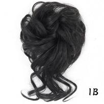 MISSQUEEN sintetinė plaukų kuodelė Chignon netvarkinga garbanotų plaukų juosta Elastinga Scrunchy netikrų plaukų gabalėliai moterims plaukų segtukai juodai rudi China