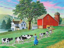 Diamond Painting Kit Landscape Farm 5D DIY Diamond Embroidery Cross Stitch Spring Rhinestones Mosaic Home Decor Full Round 20x25CM red