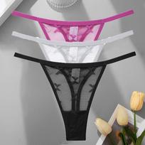 3 vnt./komplektas Perspective Moteriškos kelnaitės Tinklinės G-String apatinis trikotažas Moteriškos besiūlės apatinės kelnaitės Intymus apatinis trikotažas S-XL S