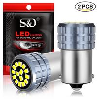 2 vnt Super Bright P21W Led 1156 BA15S PY21W BAU15S BAY15D P21/5W 1157 LED lemputės Automobilio posūkio signalo lemputė 6500K Atbulinės eigos stabdžių stovėjimo dienos automatinės lempos 1156 BAU15S PY21W geltona