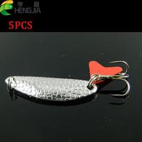 5 vnt upėtakių ešerių masalas, 5,5 CM-8,5 G suktukas, metalinis žvejybos šaukštas, skirtas upėtakių ešerių lydekoms