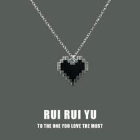 RUI RUI YU Mosaic Persiko širdies karoliai pakabukas karoliai moterims, vyrams, merginai porai, meilužei papuošalų dovana 1 PC
