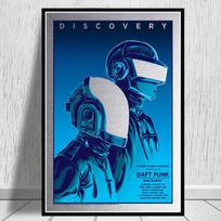 „Daft Punk Music“ dainininkės žvaigždės drobės plakatas Alternatyvus abstraktus menas tapyba Juokingi sienų paveikslėliai Spausdinti kavinėms barui namų dekoravimui 21x30 No Frame