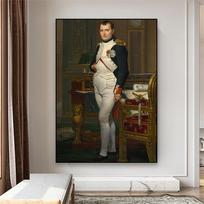 Klasikinis Napoleonas studijuodamas aliejinę tapybą Plakatas Jacques-Louis David spausdina sienų meną Vintažinės drobės tapybos galerijos dekoras 21x30 No Frame