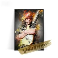 Guitar Star Akvarelinė fotografija Menas Grafikas Aliejinė tapyba Plakatas Roko muzikos legendų baras 21cm×30cm NoFrame