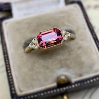 Trendy Square Inlaid Red Zircon Engagement Rings Luxury Dazzling Gold Color Party Wedding Rings for Women Jewelry 5