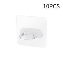 10 vnt. Daugiafunkciniai apvalūs sieniniai kabliukai Be gręžimo Besiūliai lipdukai Sandėliavimo lentyna Virtuvės vonios kambario žiediniai pakabukai 10pcs