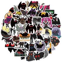 10/50 VNT. Mieli Animaciniai Mothman Lipdukai Creepy Grafiti Lipdukai „Pasidaryk pats“ Bagažui Nešiojamam Kompiuteriui Riedlentei Dviratčiui 10pcs