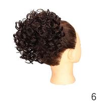 MISSQUEEN sintetinis trumpas blondinas surišo uodegos priauginimas netvarkingiems plaukams perukas Elastingas raištelis Laisva banga didelė garbanota kuodelė arklio uodega moterims 25cm black