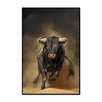 Street Graffiti Art Modern Abstract Animal Art Bull Canvas Painting Wall Picture For Living Room Poster And Prints Bedroom Decor 21cm×30cm NoFrame