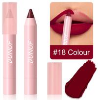 18 spalvų lūpų dažų pieštukas vandeniui atsparus Sexy Red Matte Contour Tin Lūpų dažai Ilgalaikis Nelipnus puodelis Lūpų pieštukas Lūpų makiažas Kosmetika 18