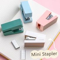 Mini segtuvų rinkinys Nešiojamas spalvoto popieriaus įrišimo aparatas Naudoti 24/6 26/6 kabės mados raštinės reikmenys Biuro reikmenys mėlyna