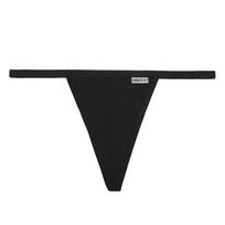 FINETOO Medvilninės stringai Moteriškos Seksualios T-formos apatinės kelnaitės Patogūs G-string apatiniai M-XL Švelni apatinio trikotažo M juoda