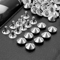 100 vnt. kūginės kniedės kūgio formos pankroko kniedė odos gaminiams PASIDARYK pats aksesuarai 6 mm, 8 mm, 10 mm 6mm