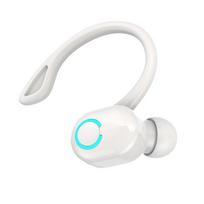 TWS belaidės ausinės Bluetooth 5.3 Ear Clip HiFi stereo ausinės Sportinės ausinės, vandeniui atsparios vienos ausies kabliuko verslo ausinės, skirtos Xiaomi Huawei balta