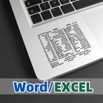 Klaviatūros sparčiųjų klavišų lipdukai, „Windows + Word“ / „Excel“ Sparčiosios nuorodos vadovas Sparčiųjų klavišų lipdukai, skirti bet kuriam nešiojamajam kompiuteriui, vinilo neturinčiam likučiui (Aišku) One Size