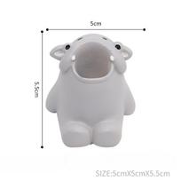 Cartoon Animal Toothbrush Holder Cute Corgi Shark Storage Stand Makeup Brush Stationery Countertop Organizer Bathroom Decoration yellow