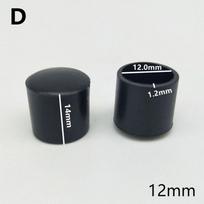 10 vnt baldų pėdų neslystantis kėdės kojų užvalkalas juodas grindų apsaugos apvalus vamzdis dangteliai kojinės 16mm juoda